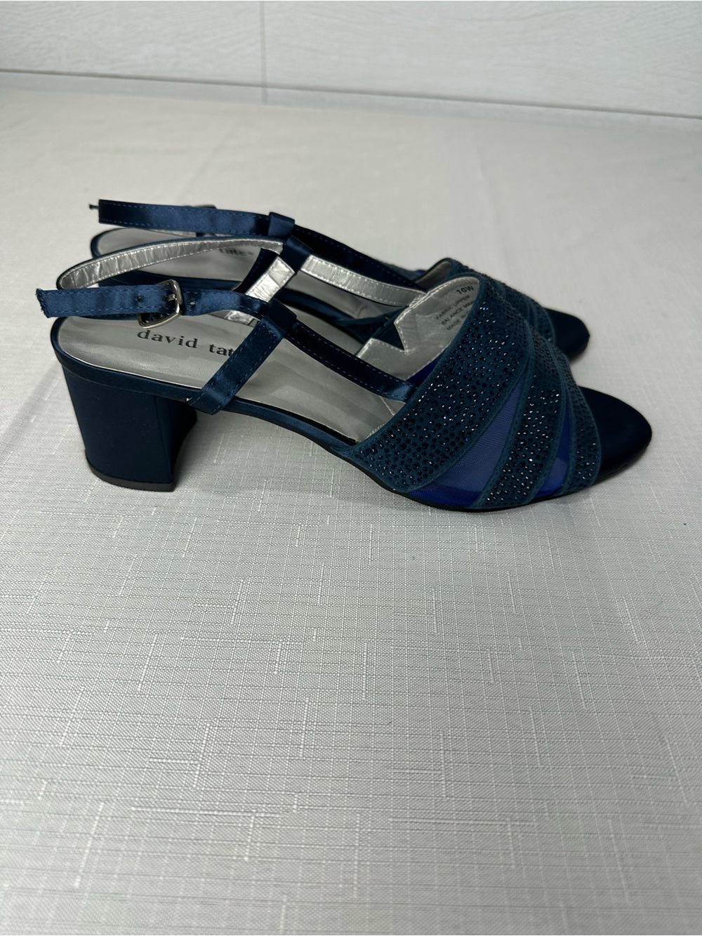 David Tate Desire Shoe in Navy Size 10W - Picture 6 of 10